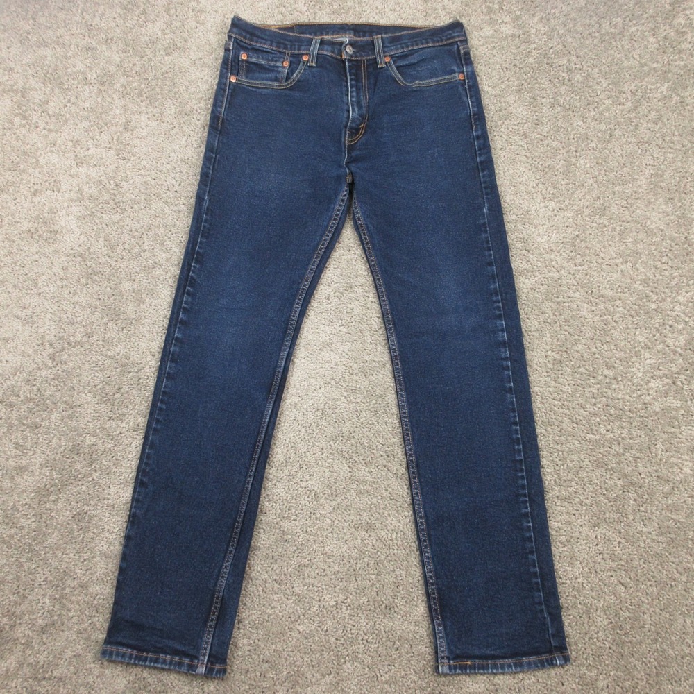 Levis Jeans Mens 32x32 Blue 505 Regular Straight Faded Flex Zip Fly Denim Pants
